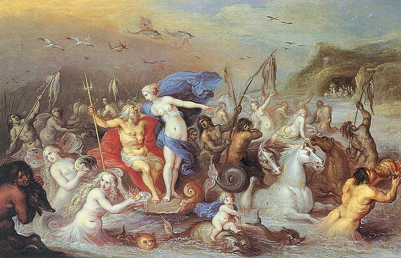 Frans Francken II Der Triumphzug von Neptun und Amphitrite Norge oil painting art